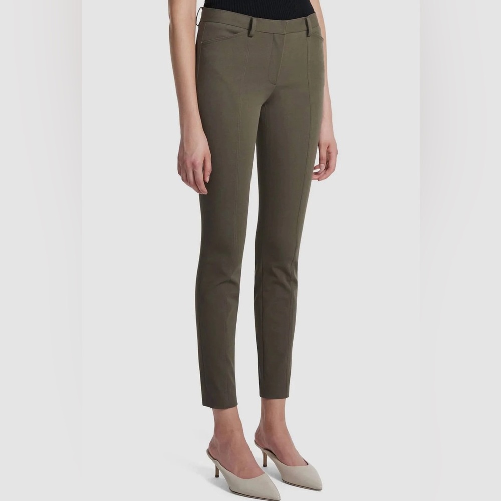 Theory Olive Stretch Slim Women's Ankle Pants, size 6 - Picture 3 of 8
